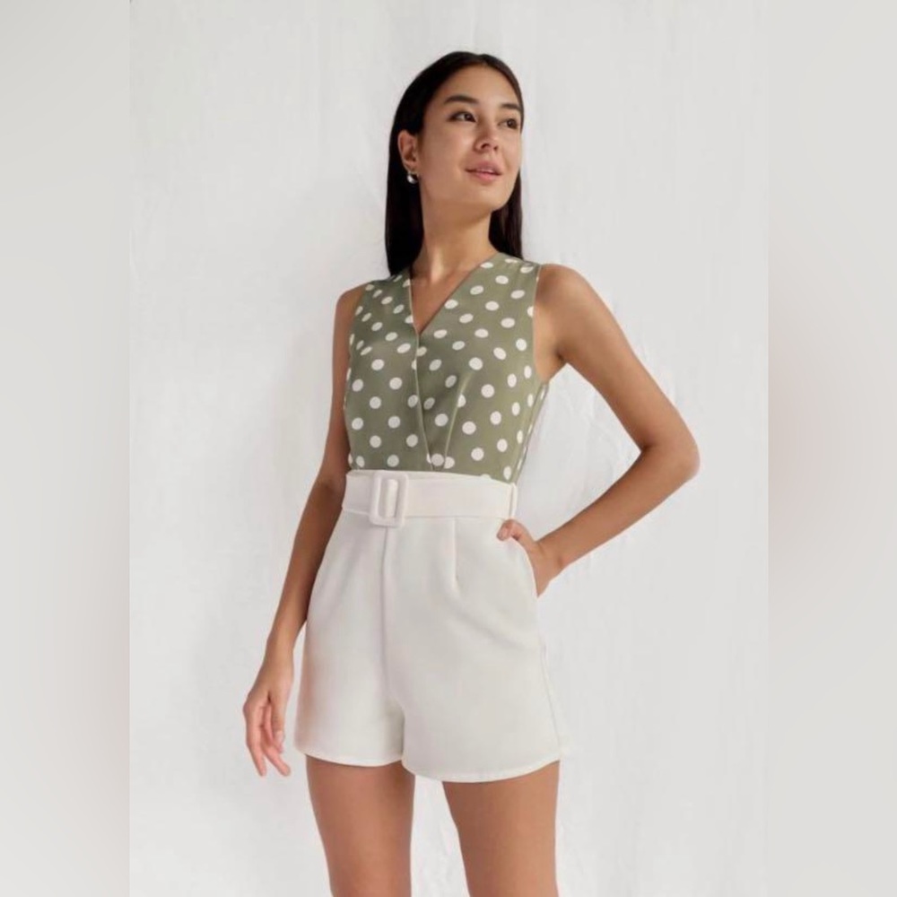 Love Bonito Alicia Polka Dot Romper size Medium